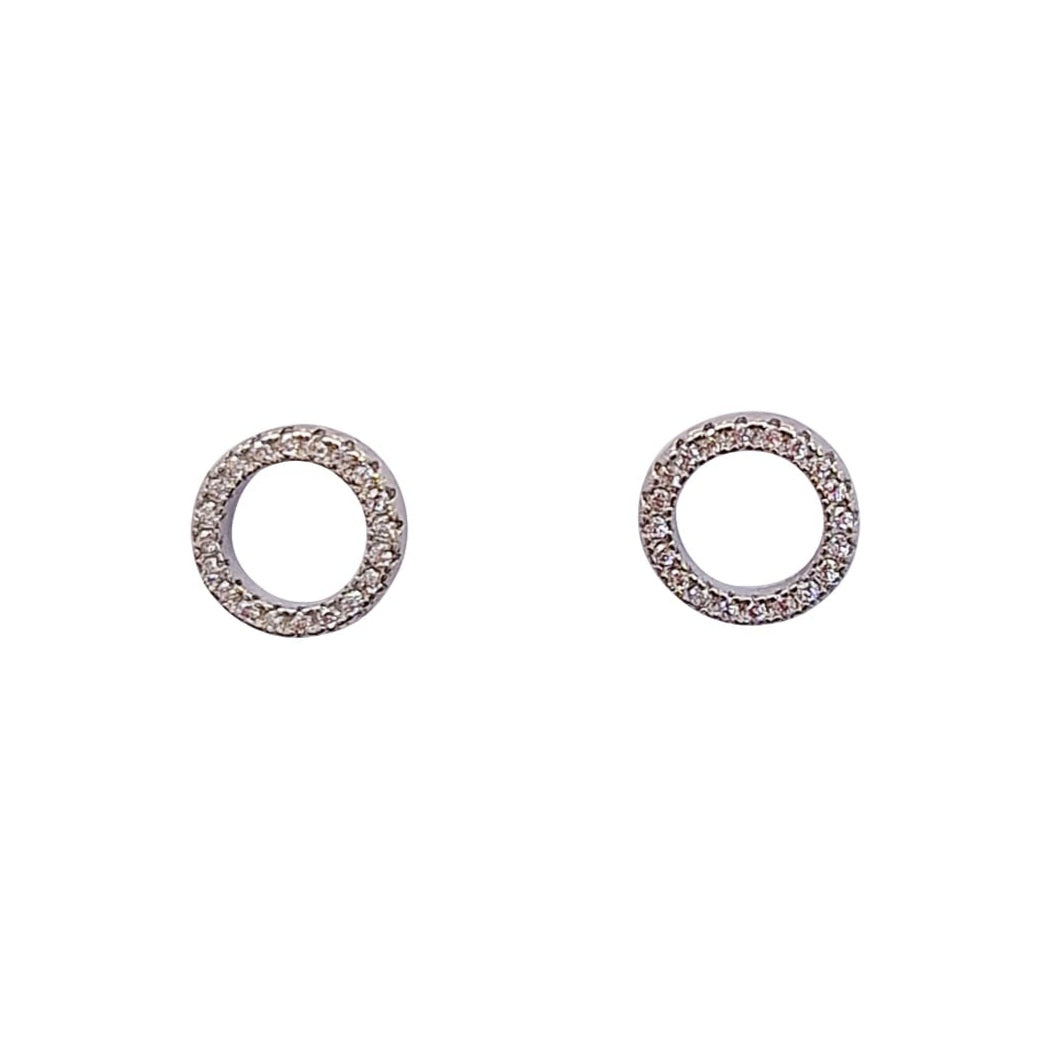 Aro Círculo con circones, plata 925