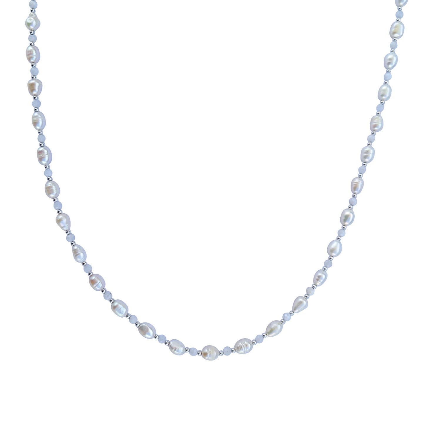 Collar perlas, plata 925
