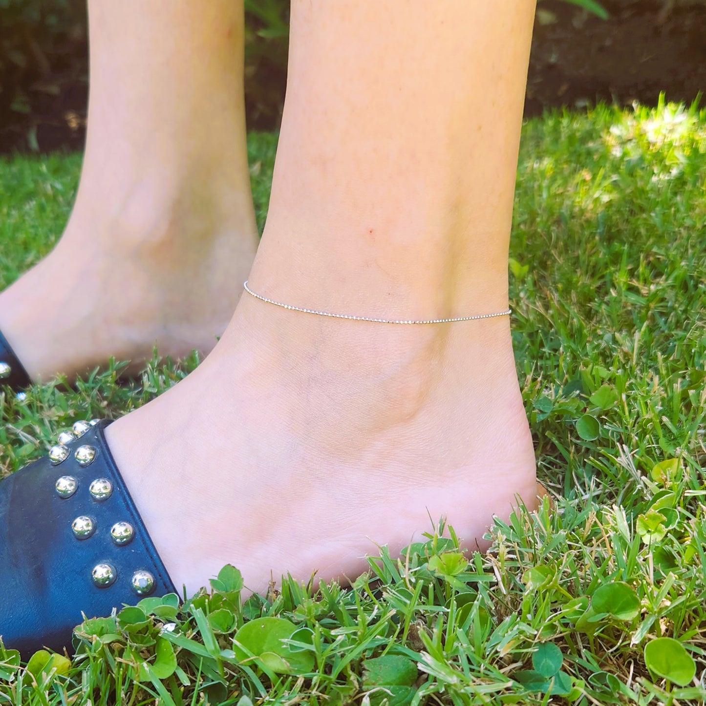 Tobillera Elegancia Minimalista, Plata 925