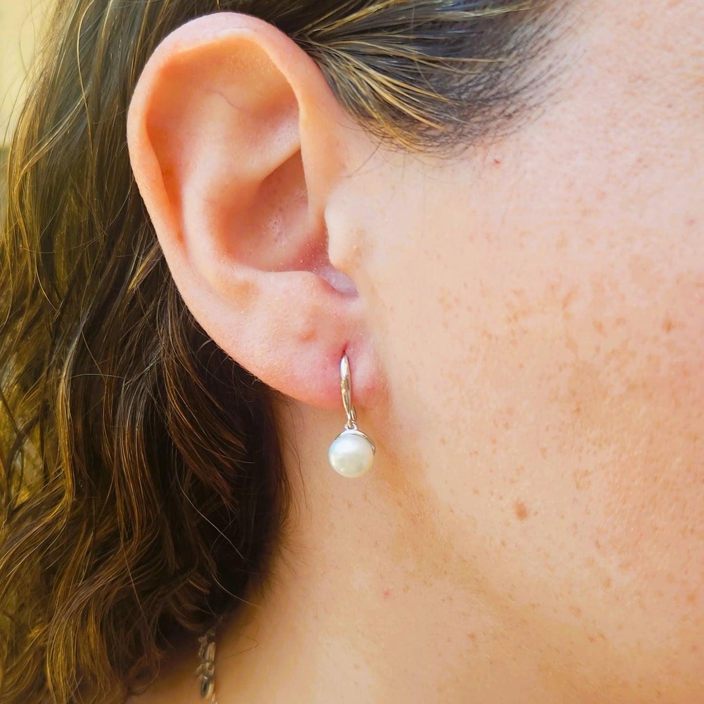 Aro largo Elegancia Natural, plata 925