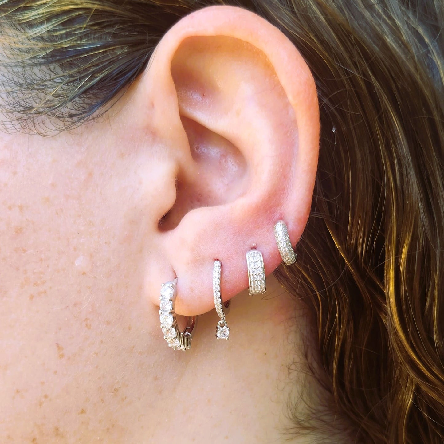 Argolla Brillantes Eternos 10mm, plata 925