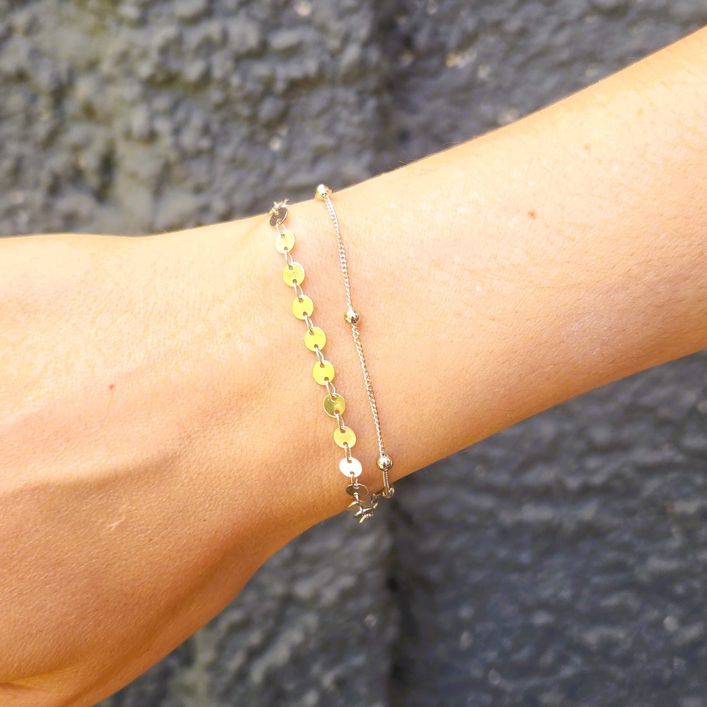 Pulsera Doble Elegancia, plata 925