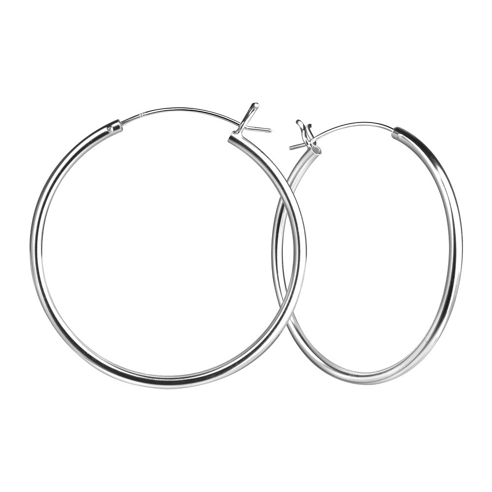 Argollas Línea Pura 30mm, plata 925
