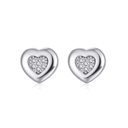 Aro Corazones de Brillo, plata 925