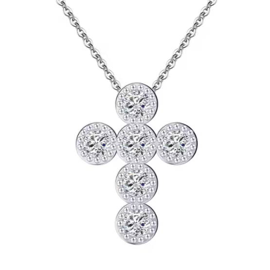 Collar Cruz de Luz, Plata 925