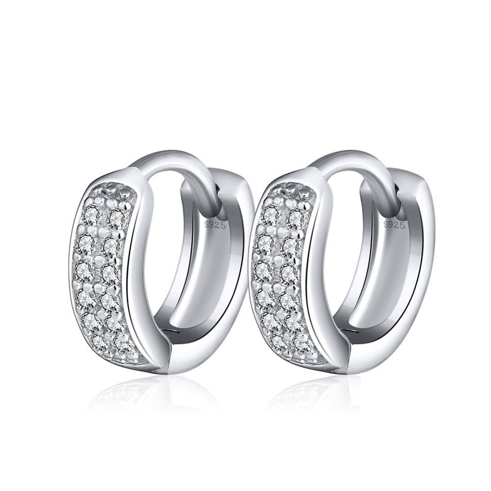 Argolla con Circón Pavé 10mm, plata 925