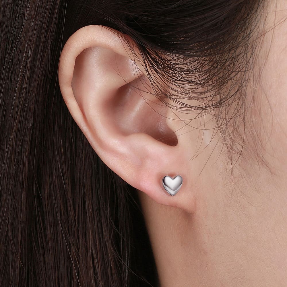 Aro de Corazón Minimalista, plata 925