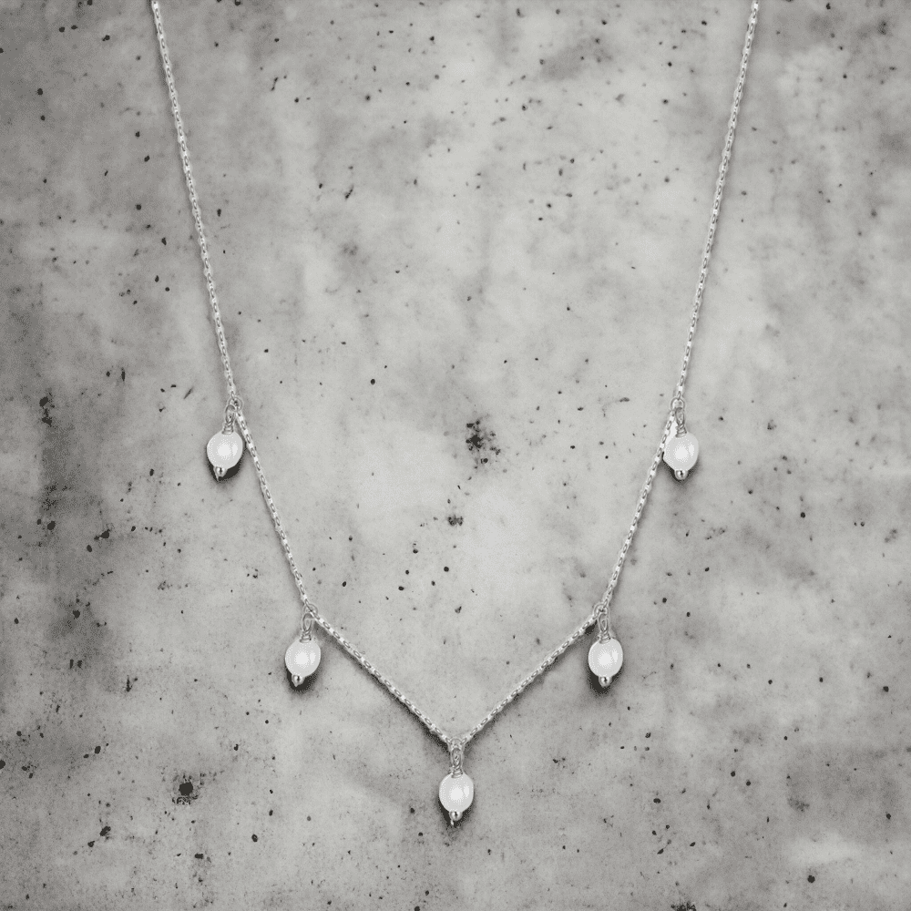 Collar Perlas de Luna, plata 925