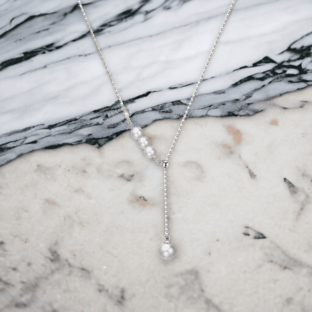 Collar con Colgante de Perla, plata 925