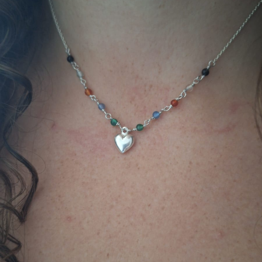 Collar Corazón Esplendor, Plata 925