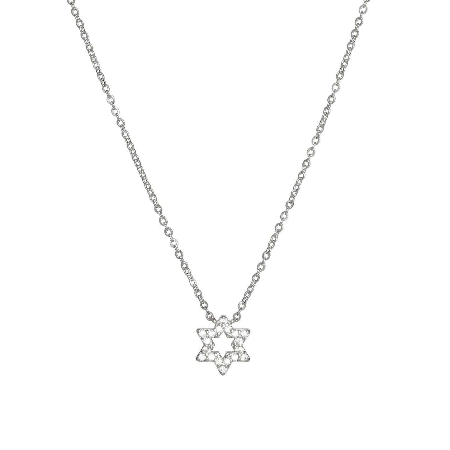 Collar Estrella Brillante, Plata 925