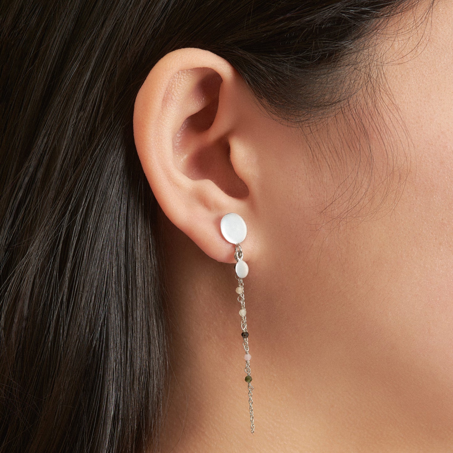 Aro largo Arcoíris Sereno, Plata 925