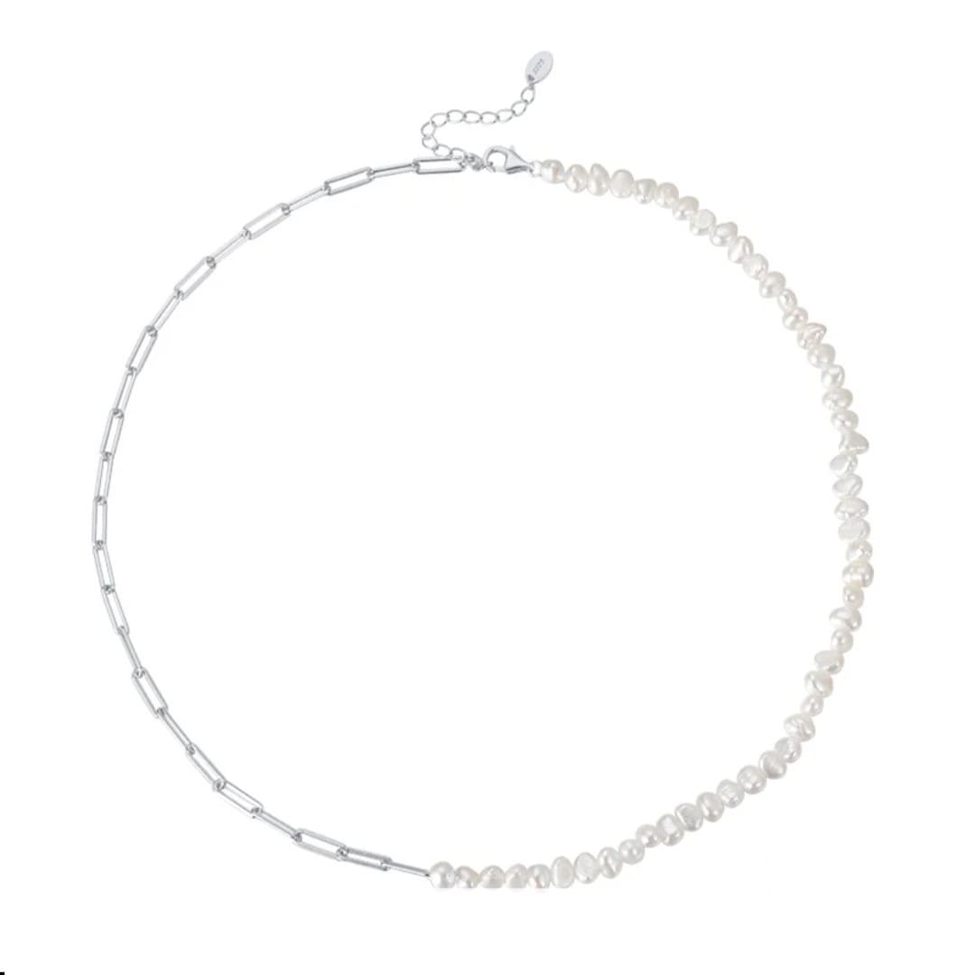 Collar Fusión de Perlas y Plata, plata 925