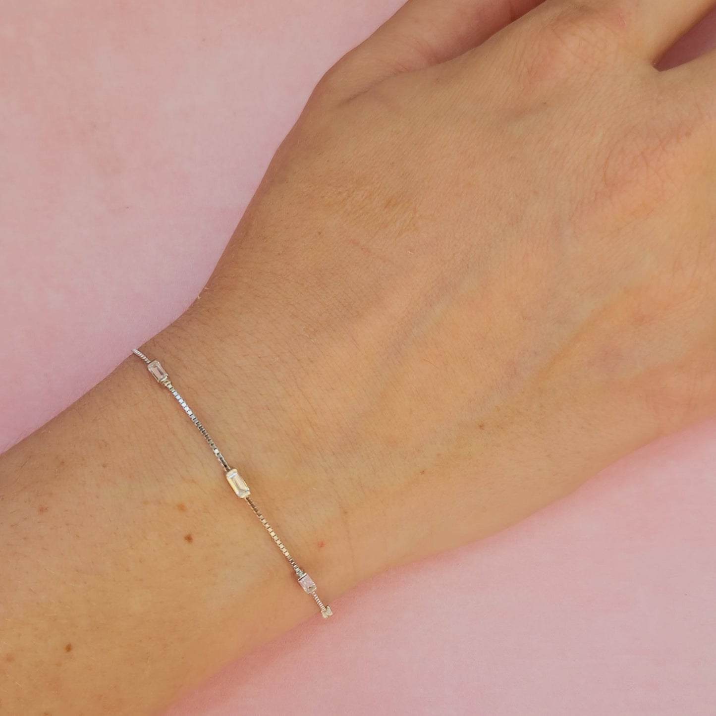 Pulsera Circones Rectangulares, plata 925