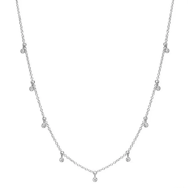 Collar Halo de Brillo, Plata 925