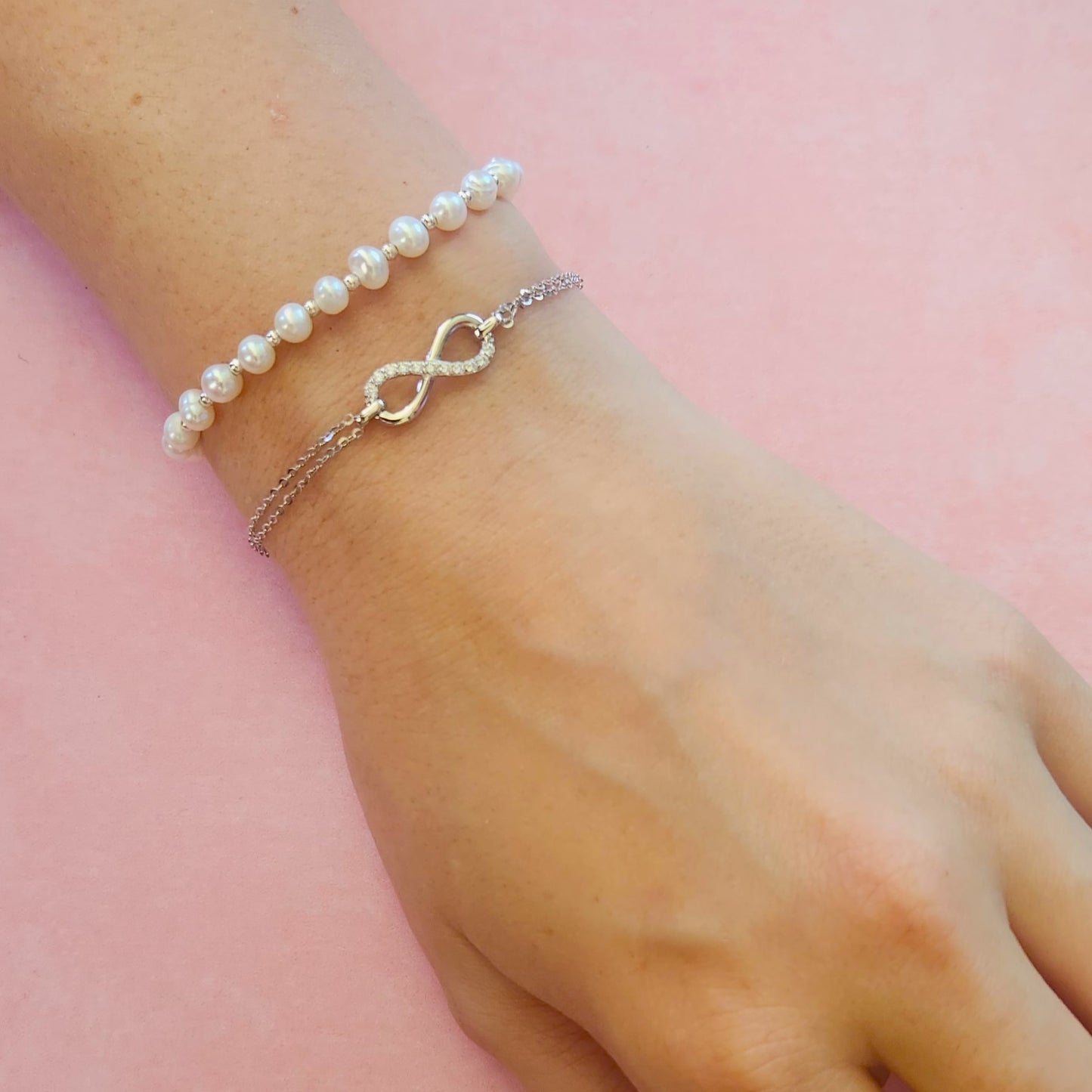 Pulsera Perla, plata 925