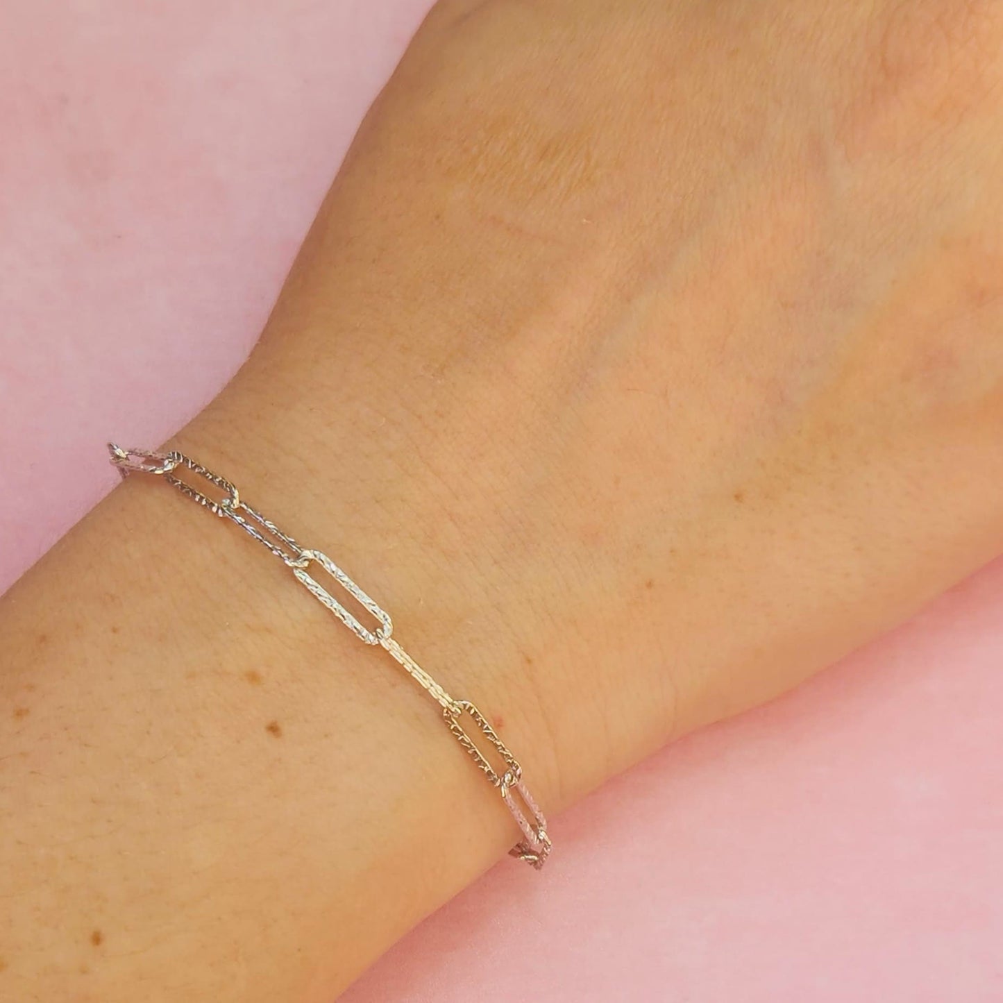 Pulsera Cadena Martillada, plata 925