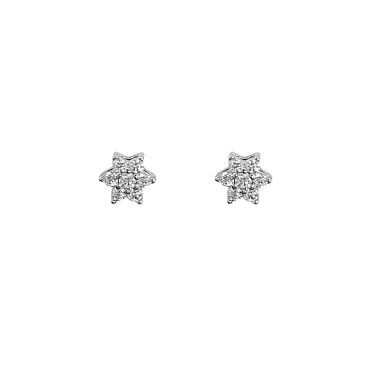 Aro Flor circones, plata 925