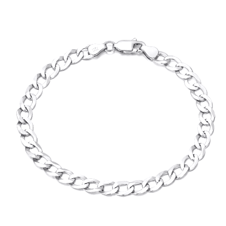 Pulsera Eslabón Plano, plata 925