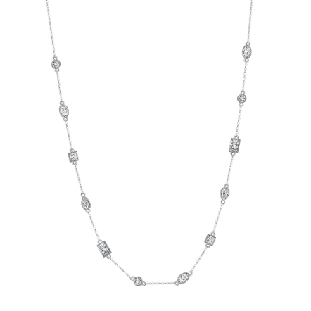Collar Destellos Geométricos, Plata 925