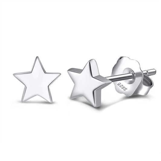 Aro Estrella Minimalista, plata 925