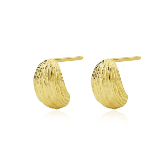 Aro ovalo 11mm, bañada en oro 18K