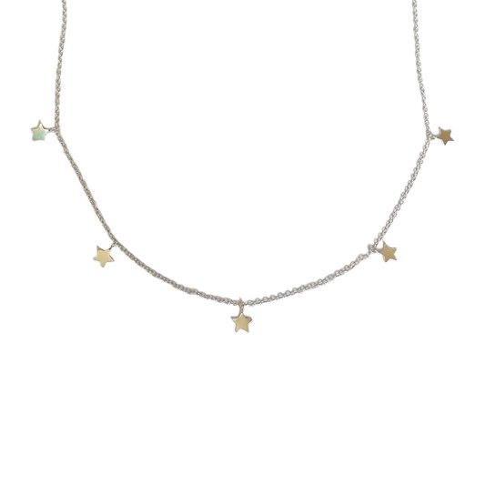 Collar 5 estrella, plata 925