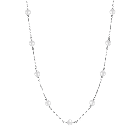 Collar Perlas de Río, plata 925